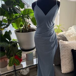 Formal Asymmetrical Blue Dress